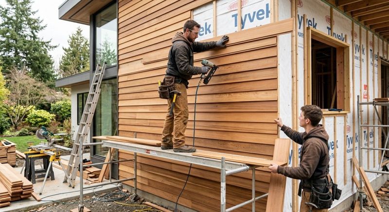 Cedar Cladding Installation in Lawrenceburg, IN
