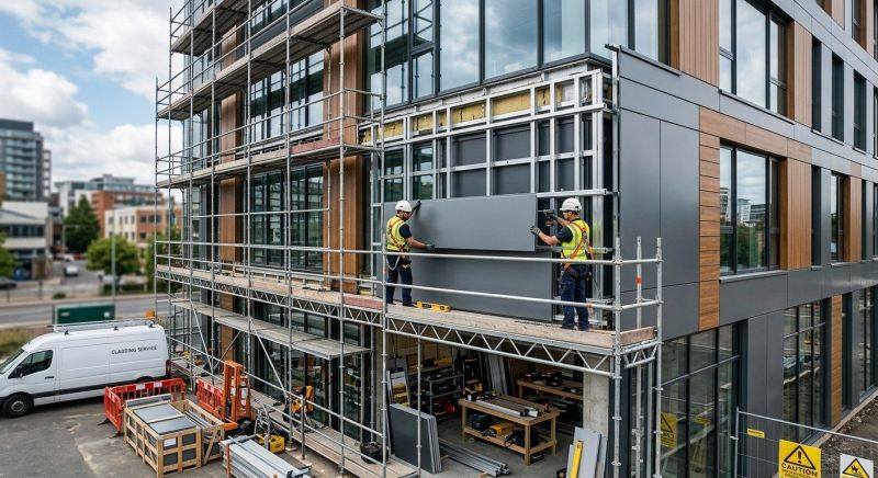 Facade Cladding Installation in Lawrenceburg, IN