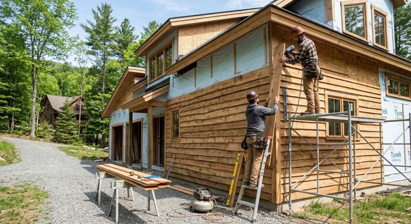 Faux Wood Siding Installation in Guilford, IN