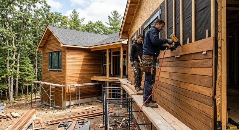 Hardwood Cladding Installation in Lawrenceburg, IN