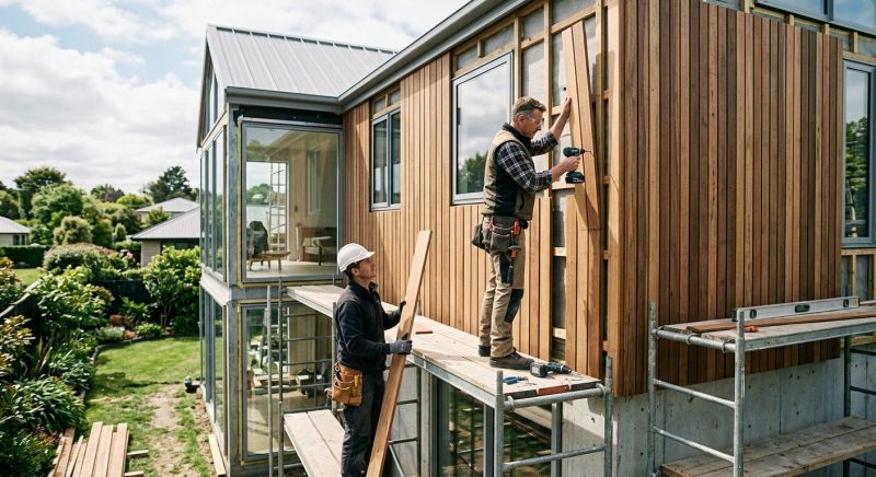 Hardwood Cladding Installation in Lawrenceburg, IN