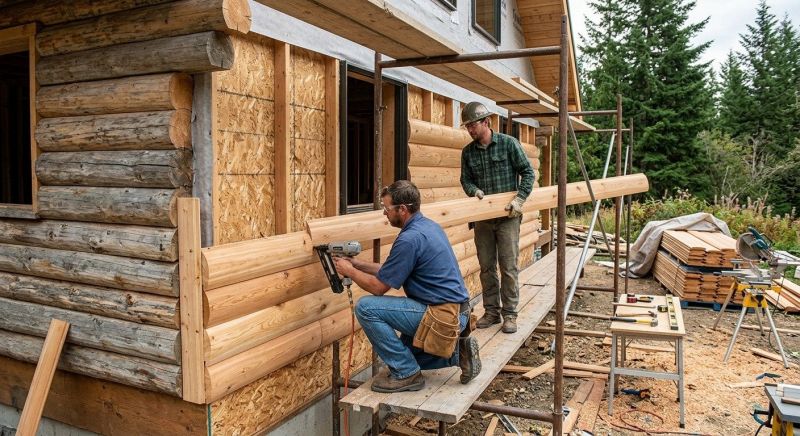 Log Siding Installation in Versailles, IN