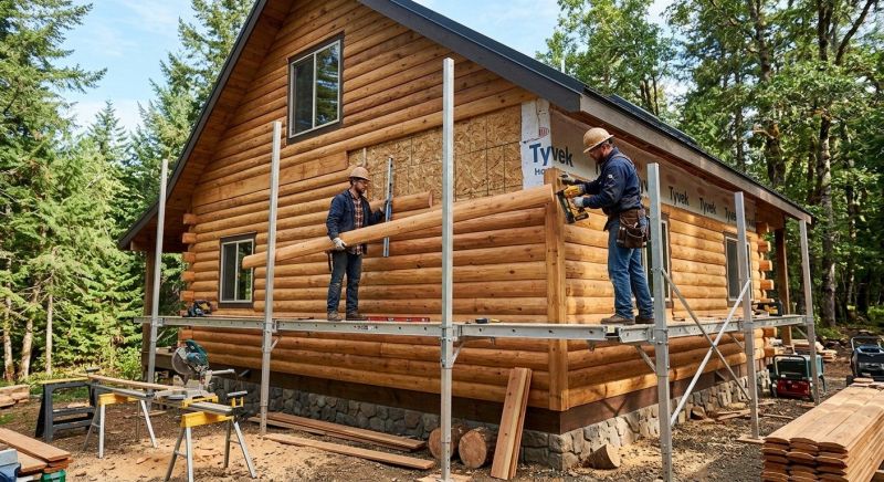 Log Siding Installation in Versailles, IN