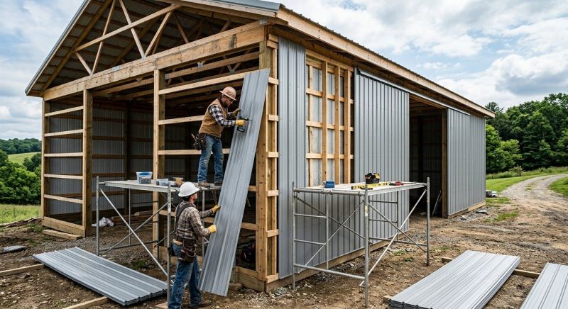 Pole Barn Siding Installation in Lawrenceburg, IN