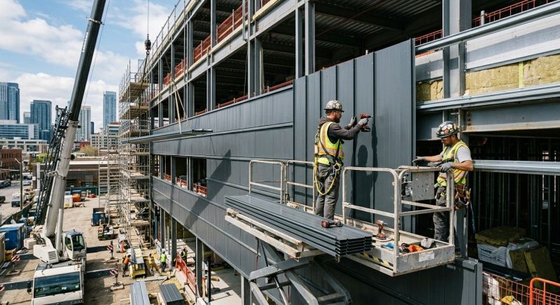 Steel Cladding Installation in Lawrenceburg, IN