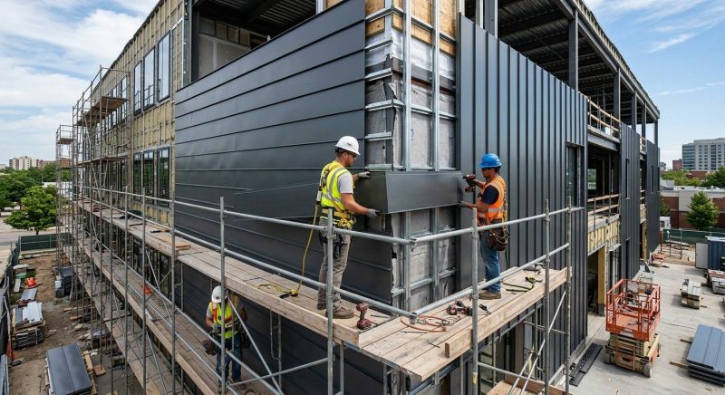 Steel Cladding Installation in Lawrenceburg, IN